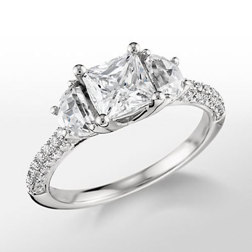 Conflict Free Diamond Engagement Rings
 Conflict Free 1 90 Ct Three Stone Princess Cut Diamond