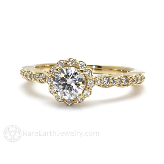 Conflict Free Diamond Engagement Rings
 Moissanite Ring Conflict Free Engagement Ring Diamond by