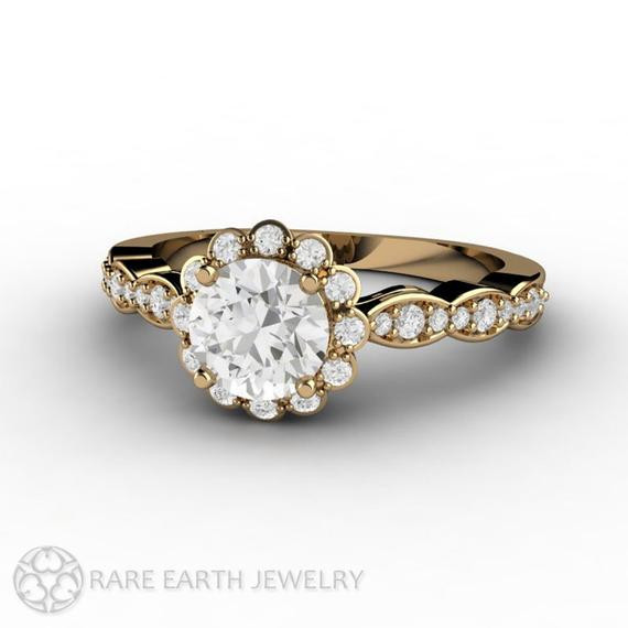 Conflict Free Diamond Engagement Rings
 Moissanite Ring Conflict Free Engagement Ring Diamond by