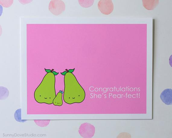 Congrats On Baby Gift
 Cute New Baby Girl Congrats Card by SunnyDoveStudio on Etsy