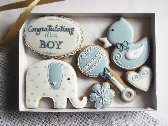 Congrats On Baby Gift
 Congratulations Its a Boy Cookie Gift Can be personalised