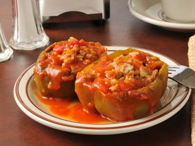 Cooking Ground Beef In Microwave
 A microwave version of stuffed bell peppers made with