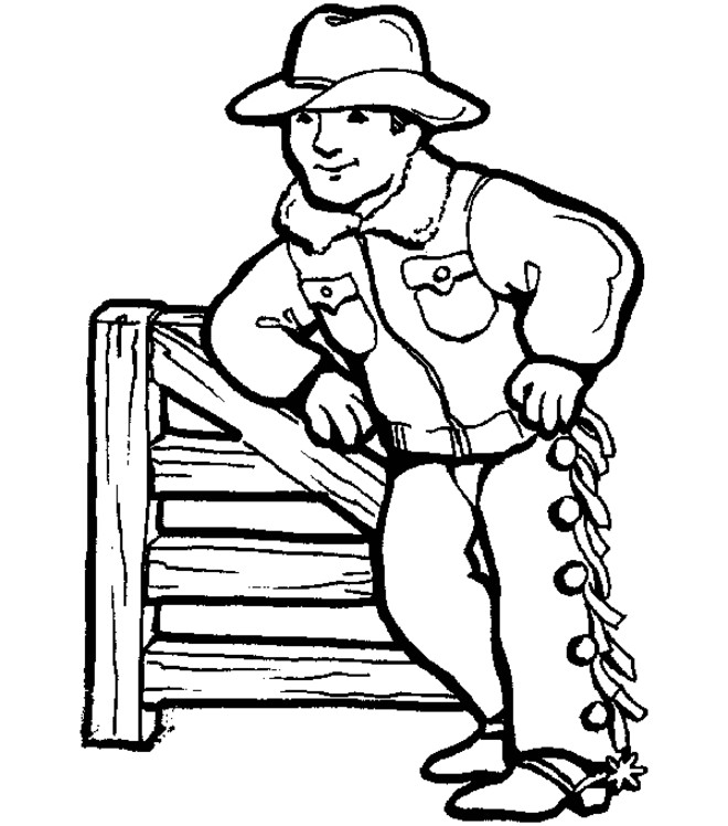 Cool Boys Coloring Pages
 Cowboy Cool Coloring Pages