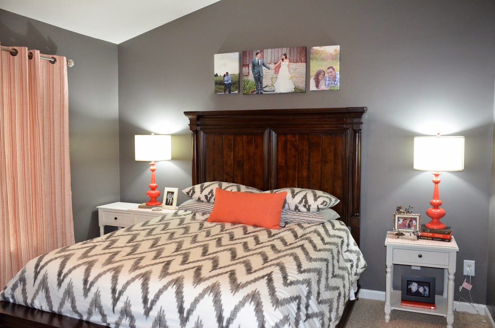 Coral Color Bedroom
 Jessica Stout Design October 2014