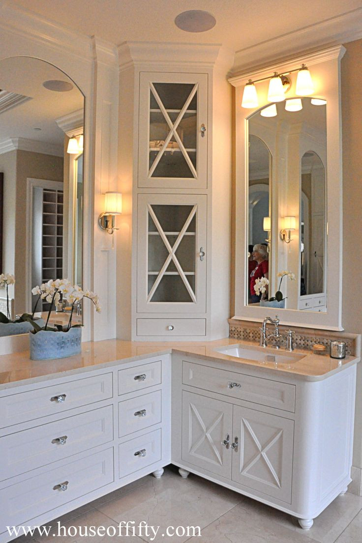 Corner Cabinets For Bathroom
 Best 25 Mirror trim ideas on Pinterest