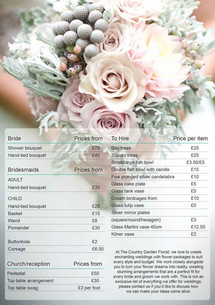 Cost Of Flowers For Wedding
 17 Best images about Wedding graphy Brochure on