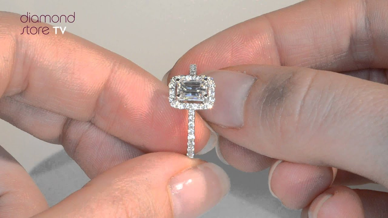 Costco Diamond Rings
 Radiant White Gold 18k Ella Emerald Cut Diamond Ring