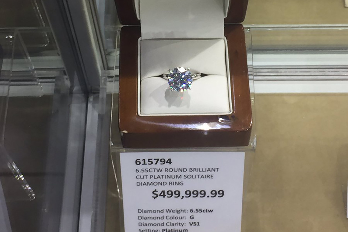 Costco Diamond Rings
 Costco sells a $388K engagement ring