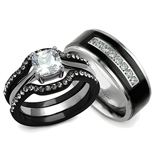 Couples Wedding Ring Sets
 His and Hers Wedding Ring Sets Couples Matching Rings