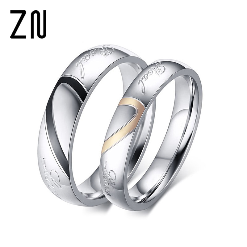 Couples Wedding Ring Sets
 Stainless Steel Couple Ring Jewelry Wedding Rings Men