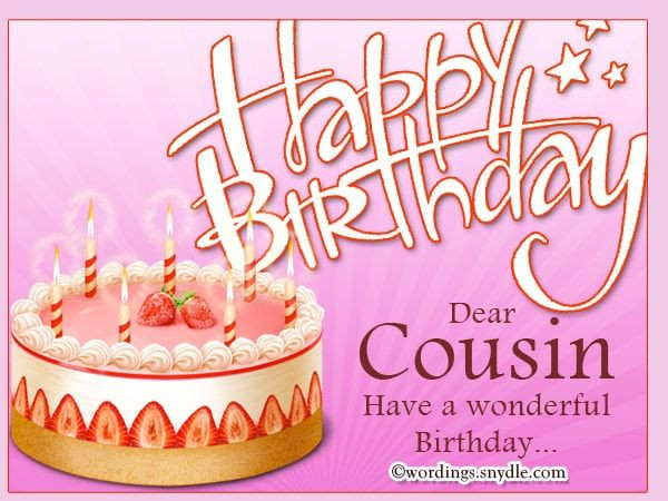 Cousin Birthday Wishes
 30 best Birthday Cards for Cousin images on Pinterest