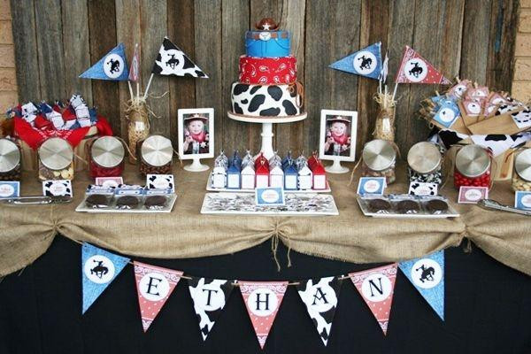 Cowboy Birthday Party Supplies
 52 Cowboy Themed Boy Birthday Party Ideas Spaceships and
