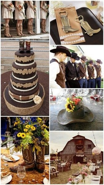 Cowboy Themed Wedding
 Western Cowboy Country Theme Wedding Ideas from HotRef