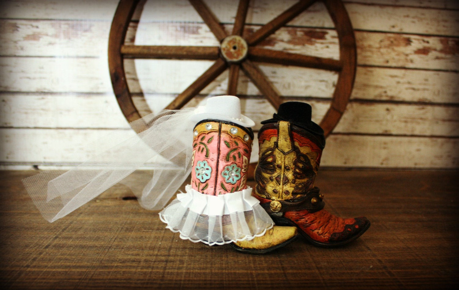 Cowboy Themed Wedding
 Cowboy Boots Wedding Cake Topper Western Themed