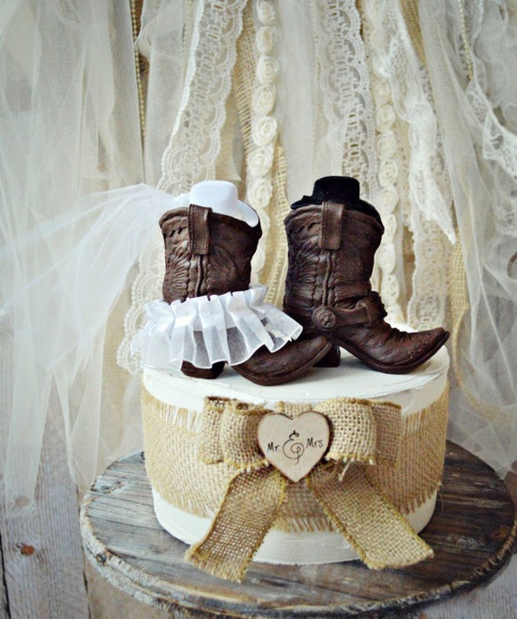 Cowboy Themed Wedding
 Cowboy Boots Wedding Cake Topper Western Themed Wedding