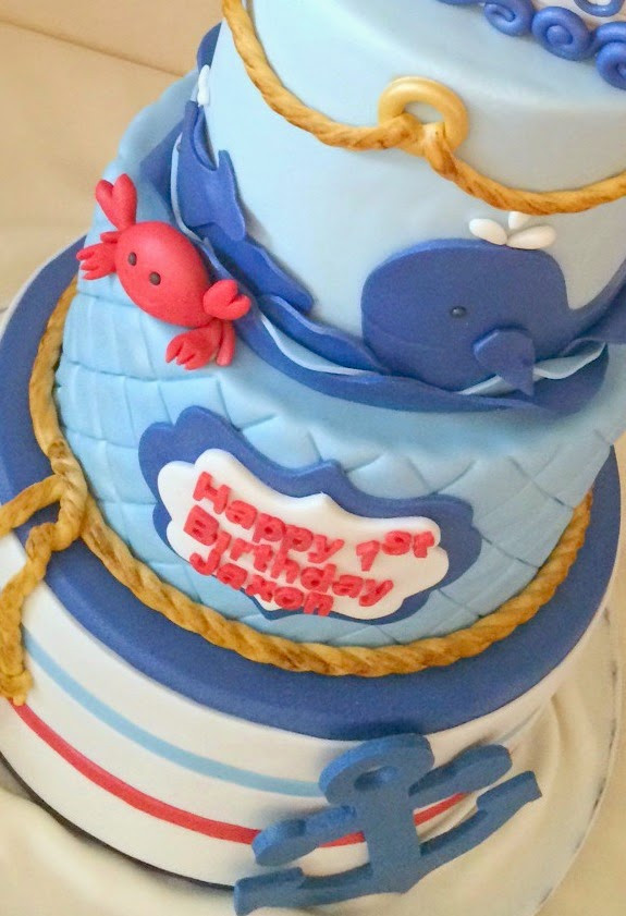 Crab Birthday Cake
 Pink Little Cake Nautical Mini Crab theme birthday cake