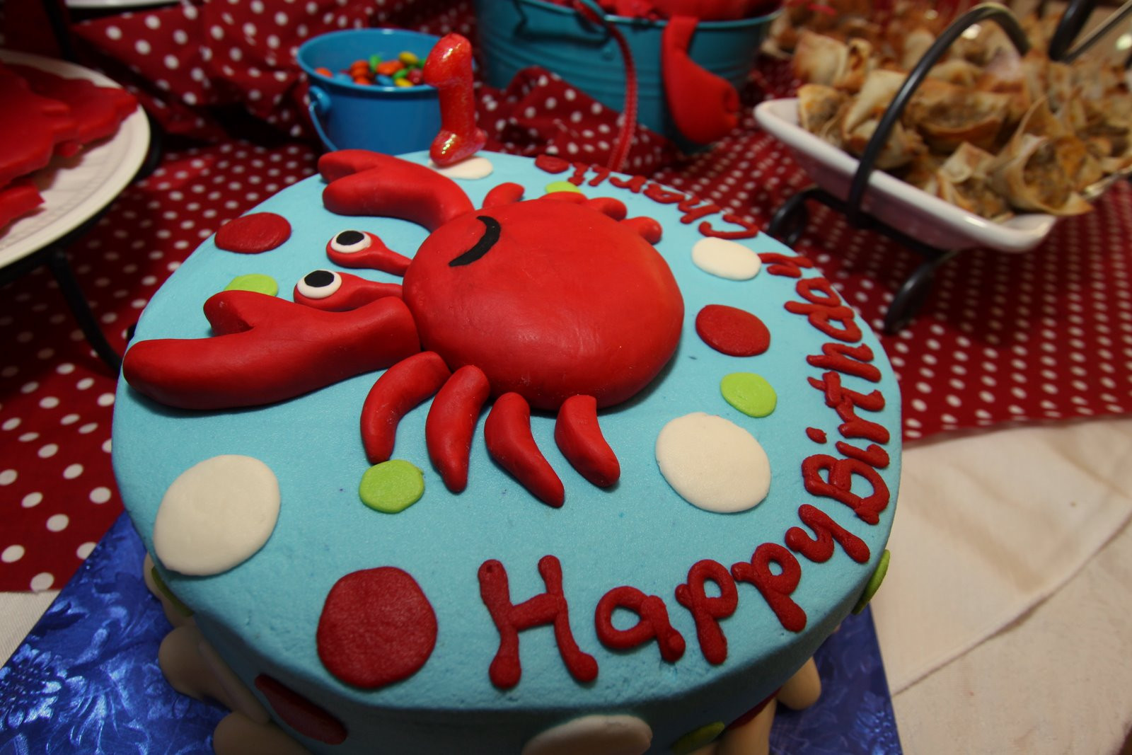 Crab Birthday Cake
 Charlie s First Birthday