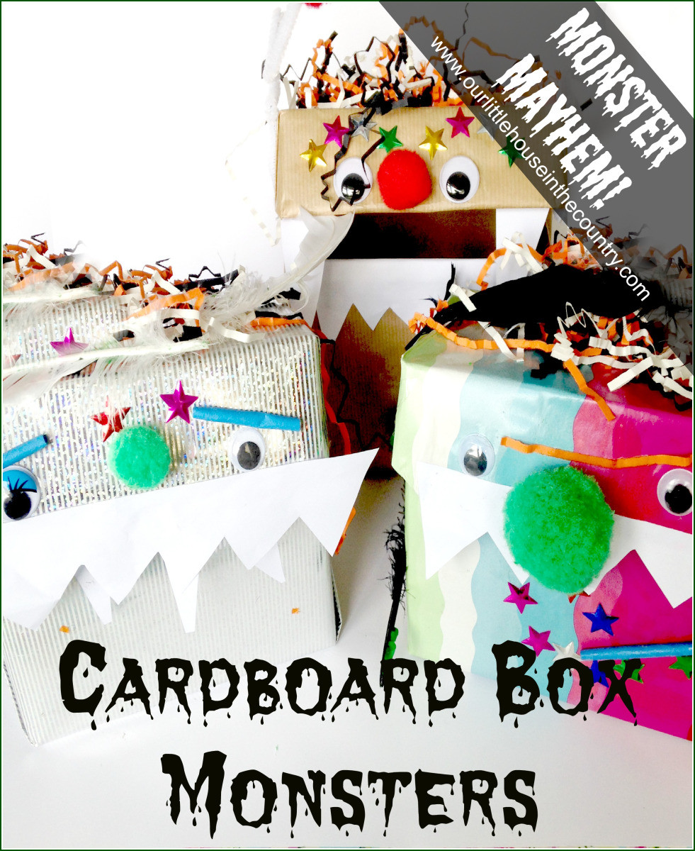 Crafts For Little Kids
 Cardboard Box Monsters – Halloween Crafts for Kids