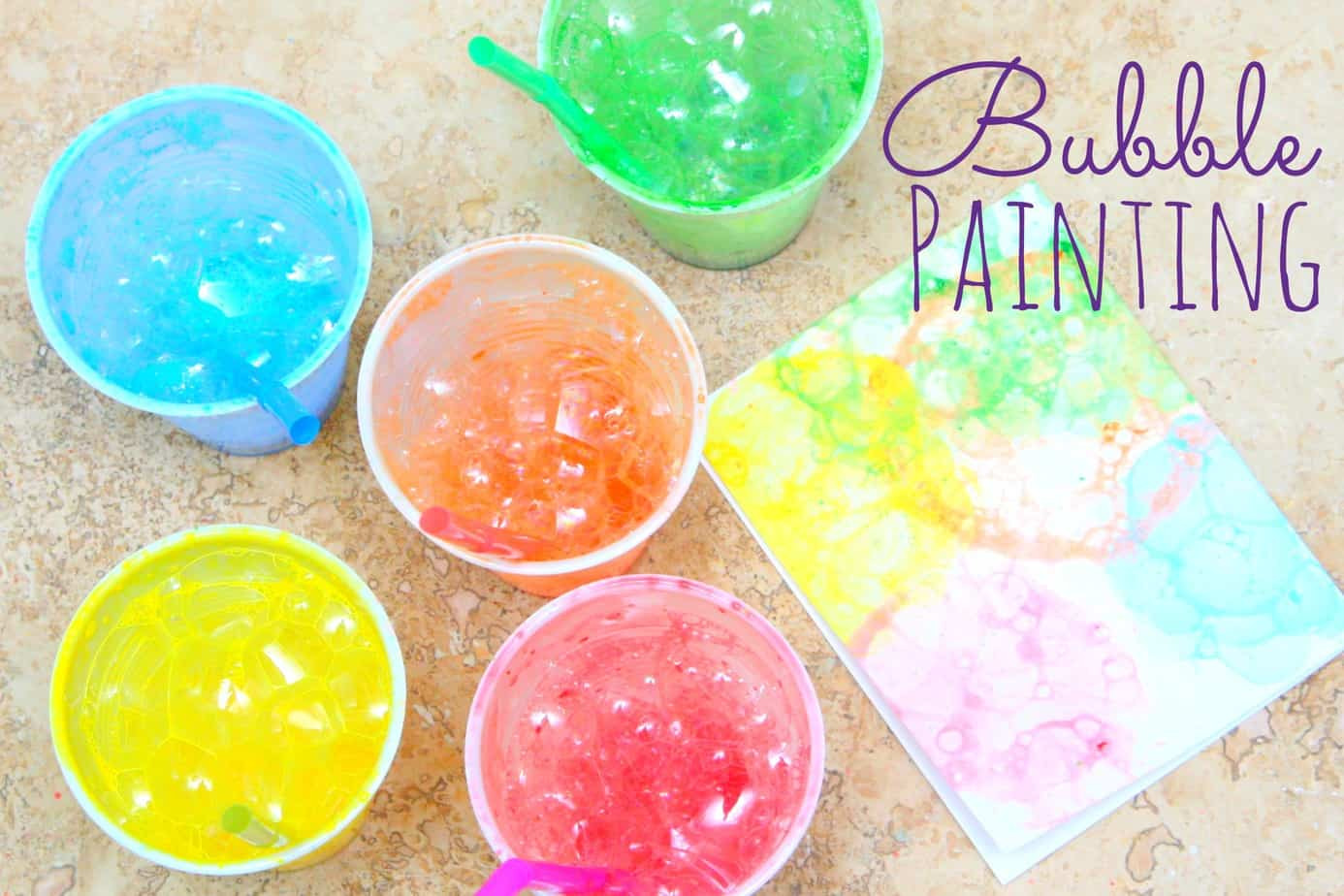 Crafts To Do With Toddlers
 Bubble Painting