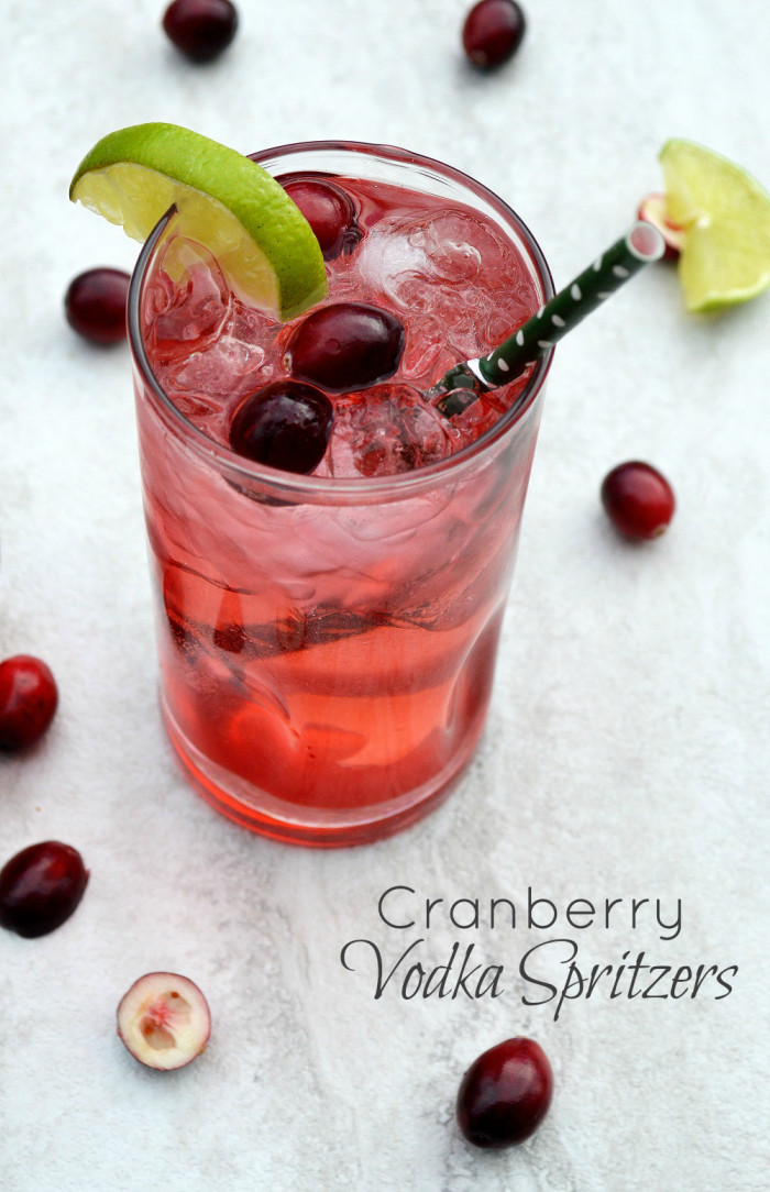 Cranberry Cocktail Recipes
 Holiday Cocktail Cranberry Vodka Spritzers