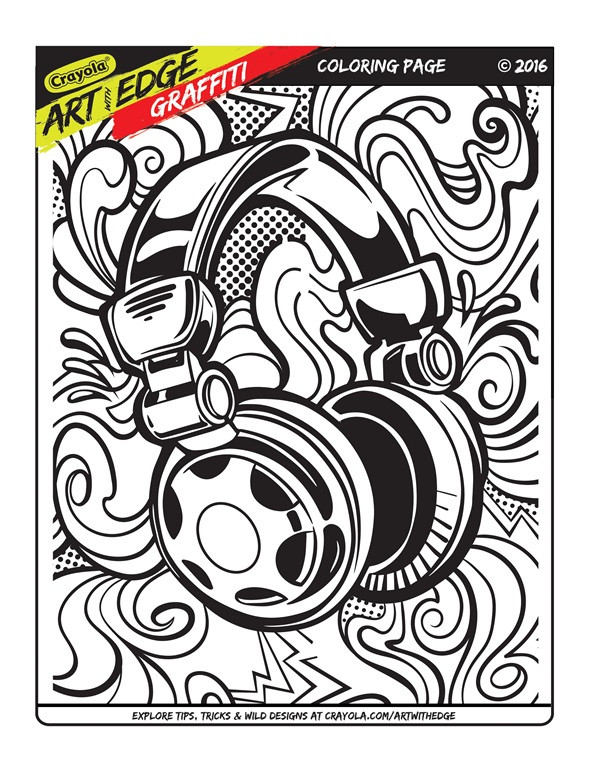 Crayola Adult Coloring Books
 Art With Edge Graffiti Coloring Page