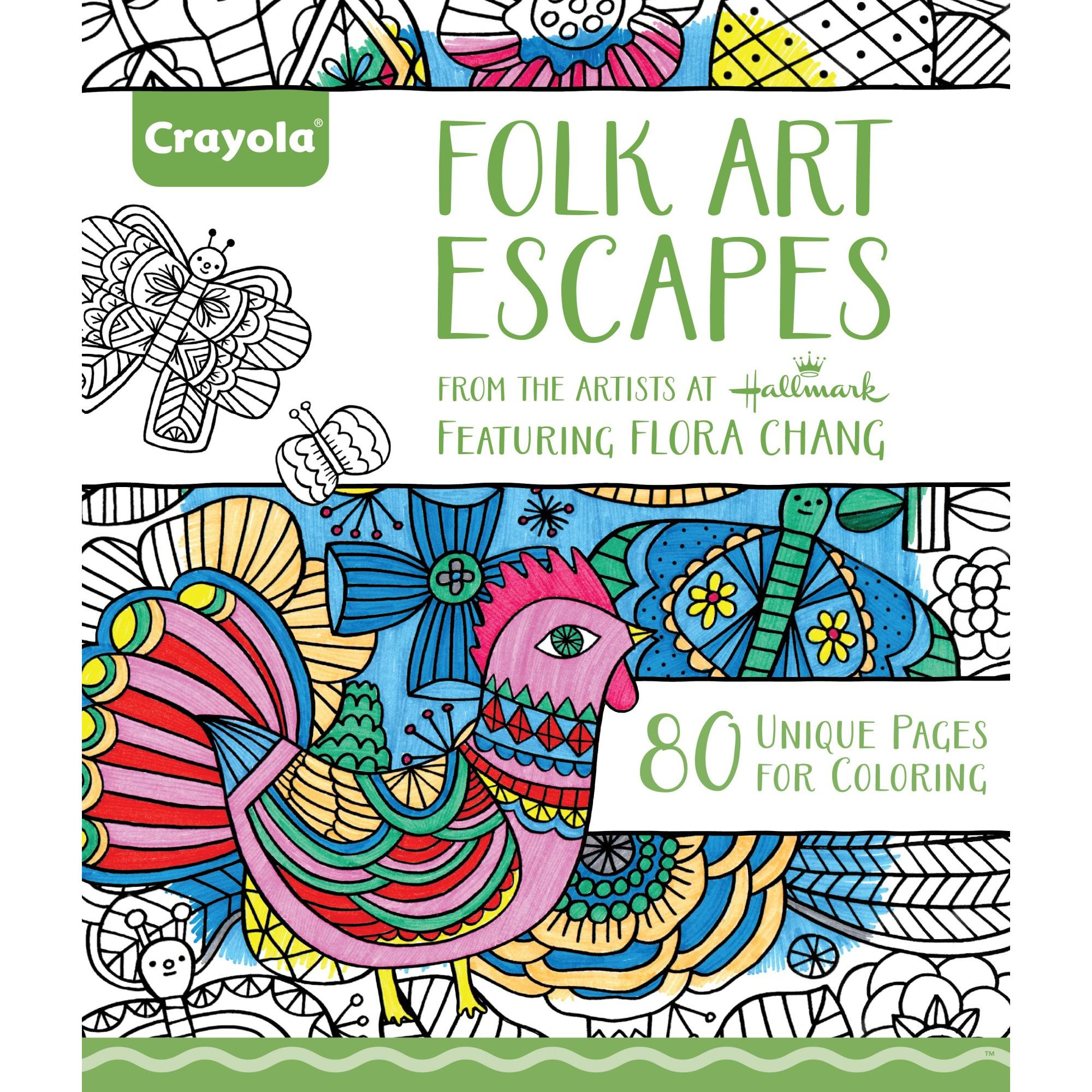 Crayola Adult Coloring Books
 Crayola Adult Coloring Book Bundle Folk Art Escapes and