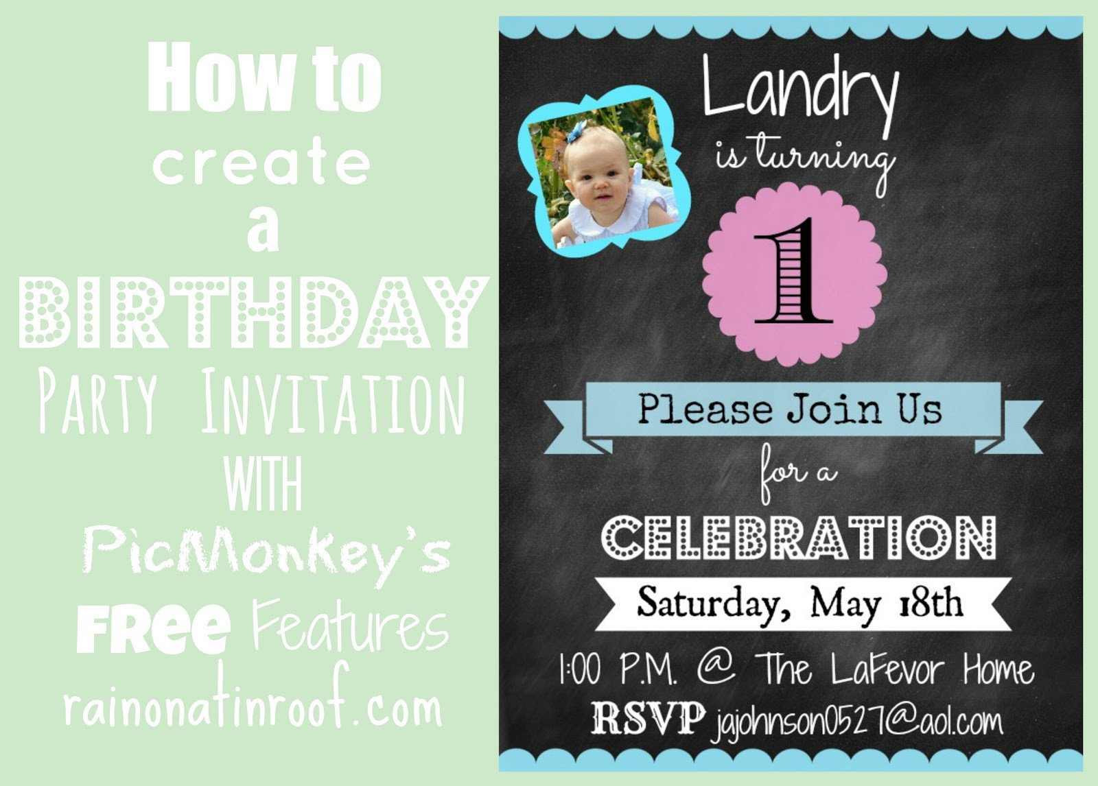 Create Birthday Party Invitations
 How to Create an Invitation in Picmonkey