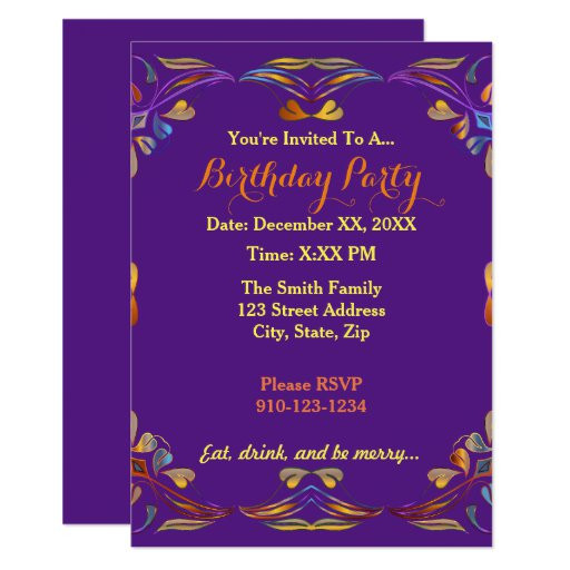 Create Birthday Party Invitations
 Create Your Own Colorful Birthday Party Invitation