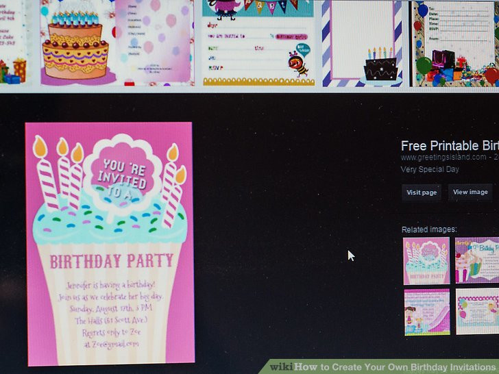 Create Birthday Party Invitations
 3 Ways to Create Your Own Birthday Invitations wikiHow