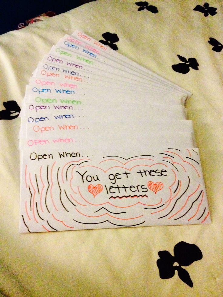 Creative Birthday Gifts For Best Friend
 "Open When" letters for boyfriend friend sibling cousin