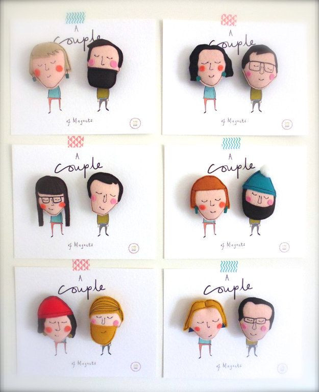 Creative Gift Ideas For Couples
 Customized Couple Magnets