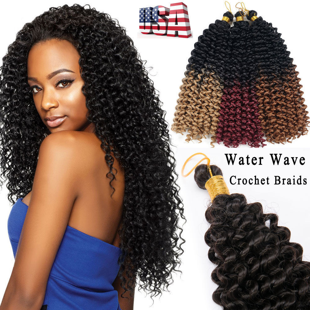 Crochet Braids Hairstyles With Human Hair
 Natural Water Wave Crochet Braids Long Deep Curly