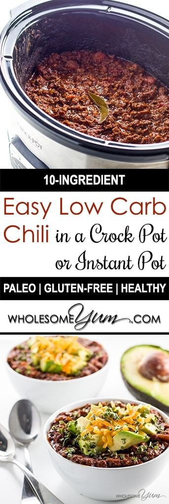 Crock Pot Recipes Low Carb
 Keto Low Carb Chili Recipe Crock Pot or Instant Pot Paleo