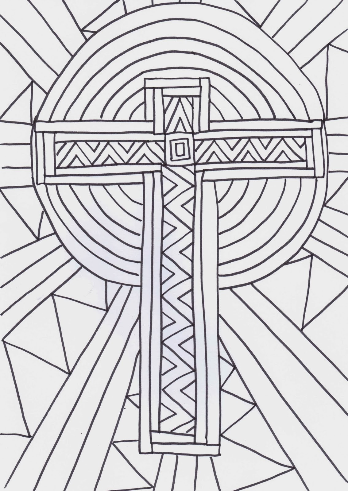 Cross Coloring Pages Printable
 Flame Creative Children s Ministry Cross Reflective