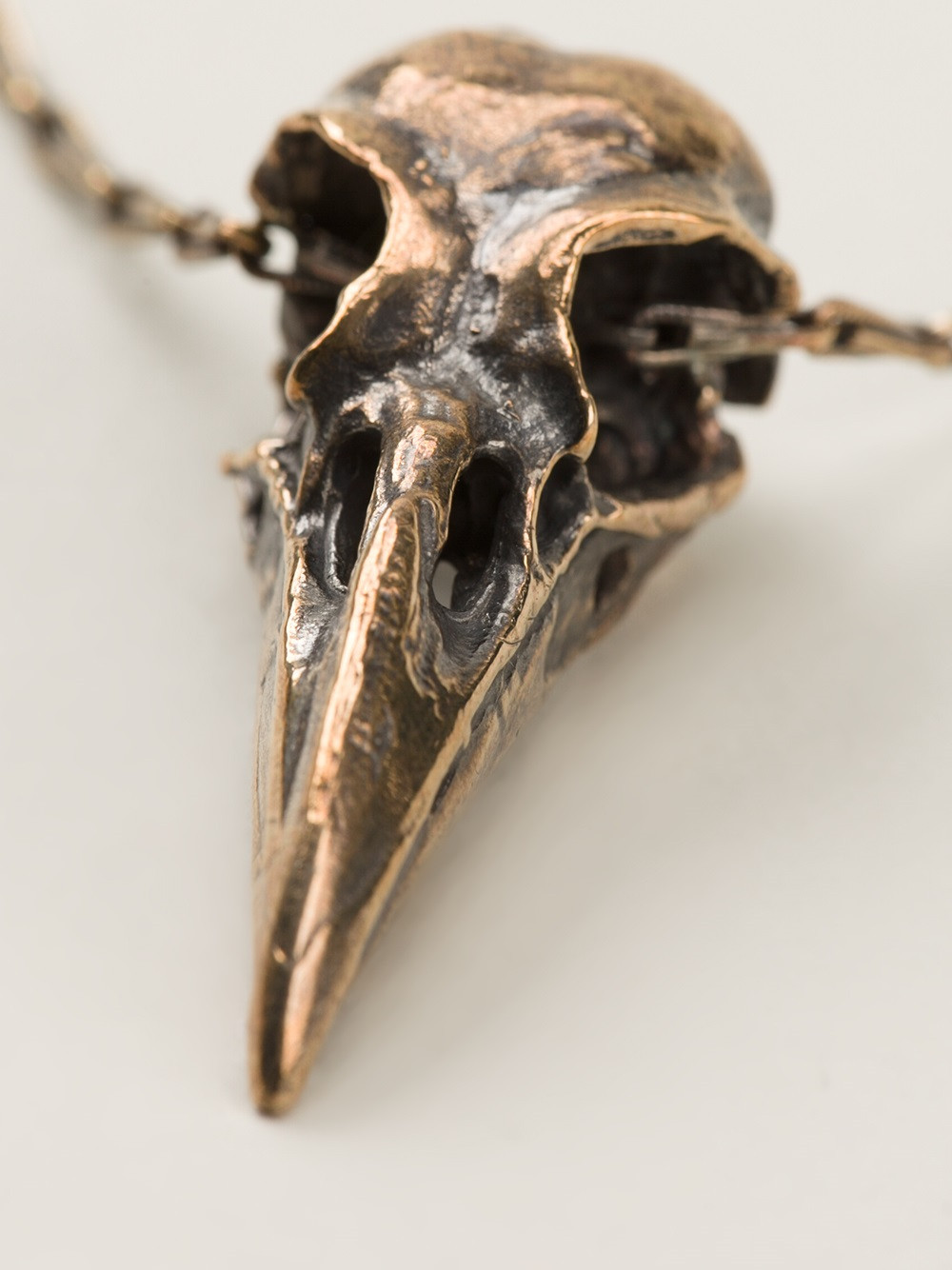 Crow Skull Necklace
 Pamela love Small Crow Skull Necklace in Metallic