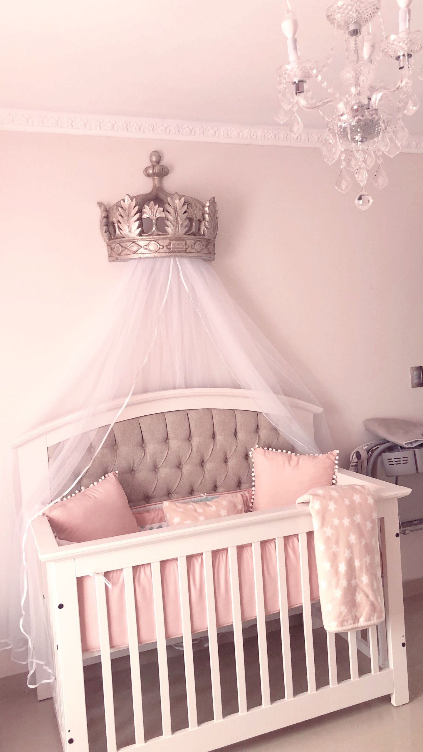 Crown Decor For Baby Room
 Crown canopy from restoration hardware princess nursery