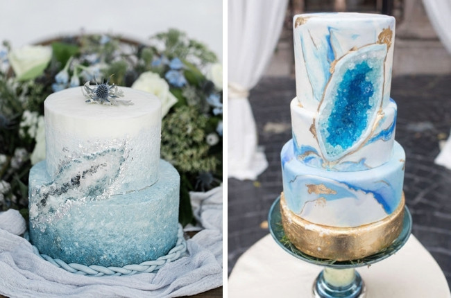 Crystal Wedding Cakes
 20 Geode & Crystal Wedding Cakes