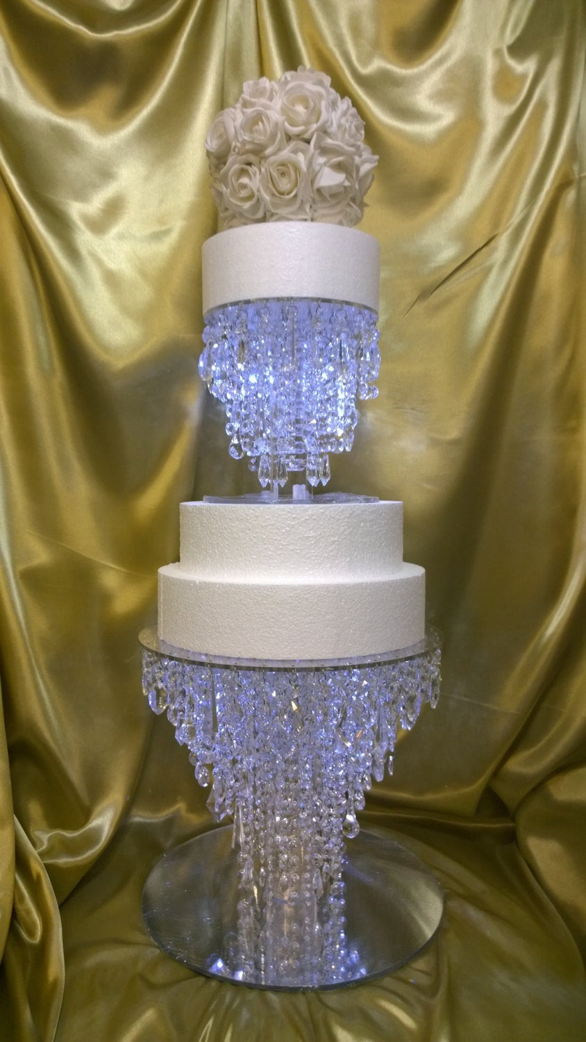 Crystal Wedding Cakes
 The Ice crystal cake stand 2 tier set Glass
