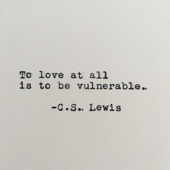Cs Lewis Quote On Love
 C S Lewis Love Quote Typed on Typewriter 4x6 White