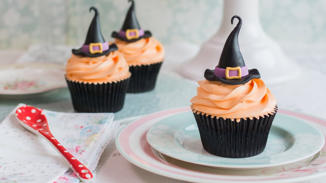 Cupcakes De Halloween
 Cupcakes para Halloween sombrero de bruja Receta