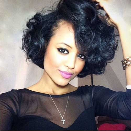 Curly Bob Weave Hairstyle
 20 Short Curly Weave Hairstyles