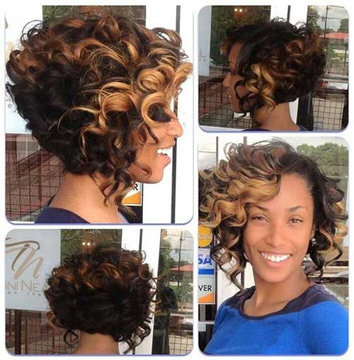 Curly Bob Weave Hairstyle
 Short Curly Hairstyles 2014 2015