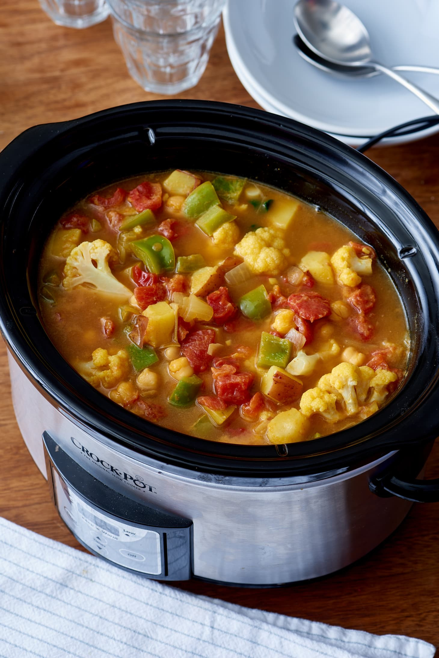 Curried Vegetable Stew
 Slow Cooker Curried Ve able and Chickpea Stew