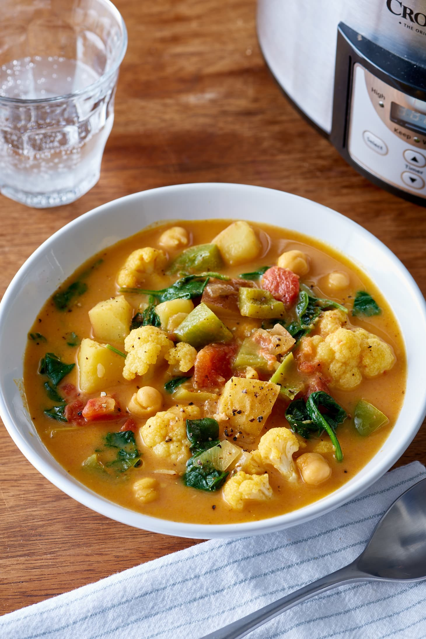 Curried Vegetable Stew
 Slow Cooker Curried Ve able and Chickpea Stew