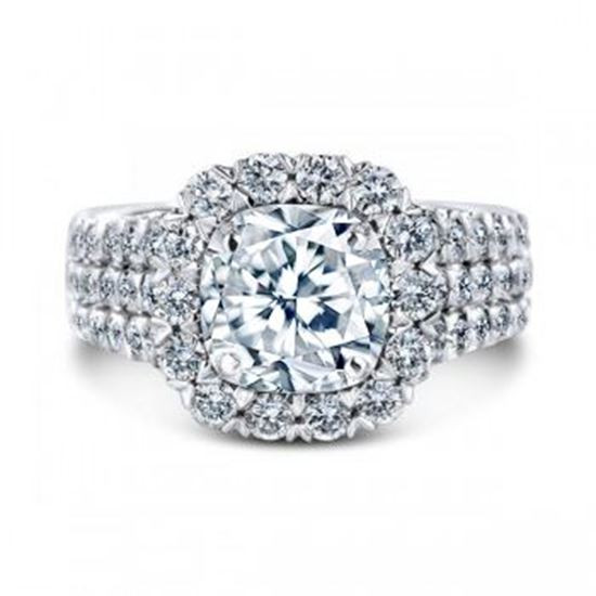 Cushion Cut Halo Diamond Engagement Ring
 4 00 CARAT CUSHION CUT DIAMOND HALO ENGAGEMENT RING