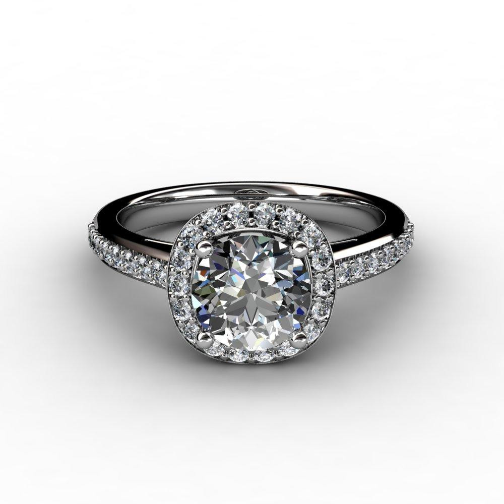 Cushion Cut Halo Diamond Engagement Ring
 Shown with a 1 50 carat center diamond