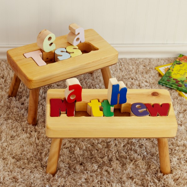 Custom Gifts For Kids
 Puzzle Name Stools