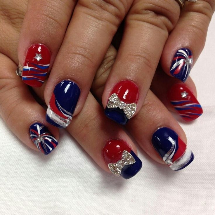 Cute 4th Of July Nail Designs
 Most popular tags for this image include nails bow cute