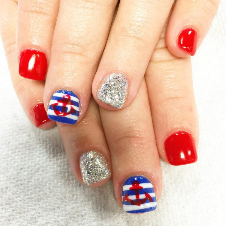 Cute 4th Of July Nail Designs
 20 Fourth of July Nail Art Designs Ideas