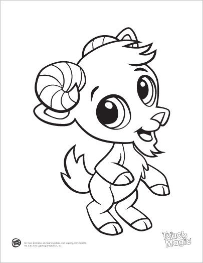 Cute Baby Animal Coloring Pages Printable
 Learning Friends Goat baby animal coloring printable from